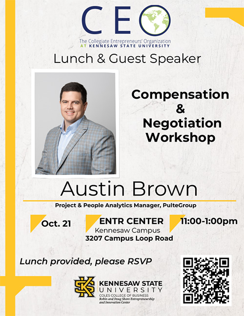 CEO Lunch & Speaker- Austin Brown "Compensation & Negotiation Workshop"