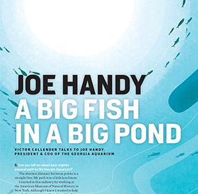 Joe Handy a Big Fish in a Big Pond. Victor Callender talks to Joe Handy. President & Coo of the Georgia Aquarium.