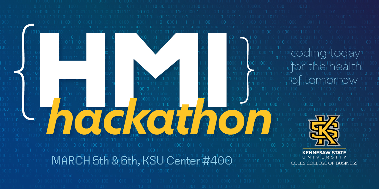 decorative image for the HMI Hackathon: Coding Today for the Health of Tomorrow. March 5th and March 6th 2026 at the KSU center