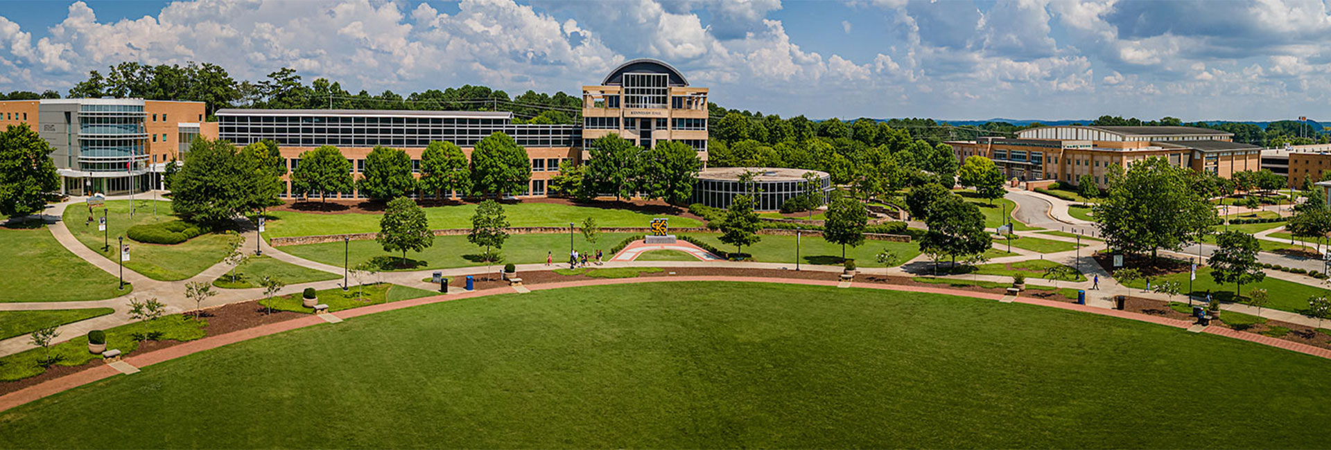 KSU drone view of Kennesaw Hall