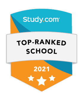 Study.com Top Ranked School 2021 logo
