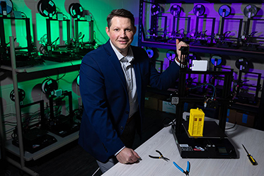 Information Systems Graduate Baron Wasden Helped Launch Coles College 3D Printing Lab