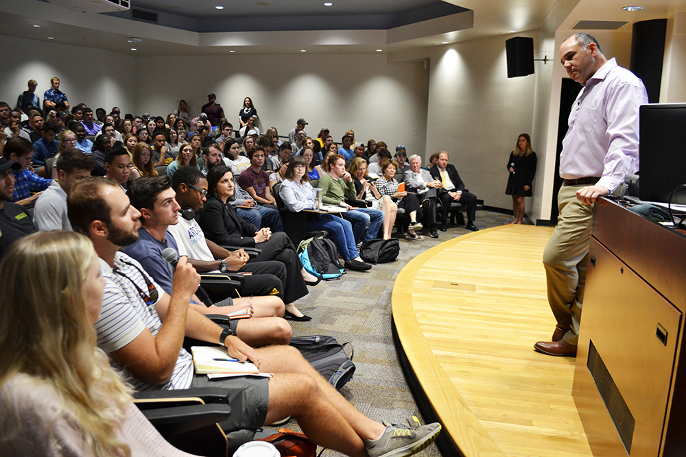 Hector Padilla, Home Depot Southern Division President, at Kennesaw State University's Tetley Distinguished Leader Lecture Series