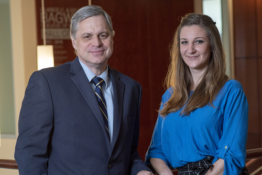 Almuth Merkel with Coles College colleague and dissertation advisor Marcus Marktanner