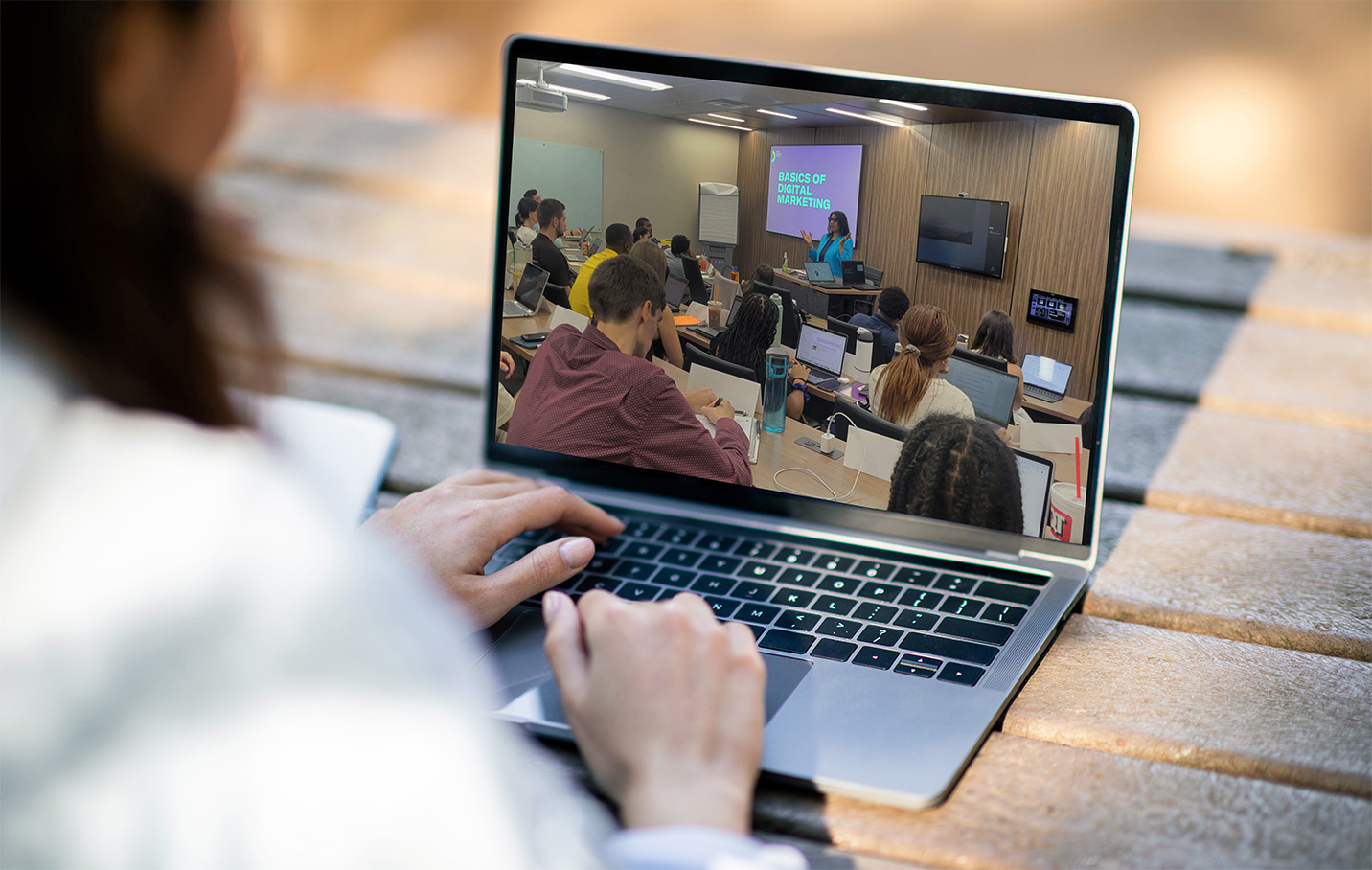 A photo of KSU's hybrid MBA class