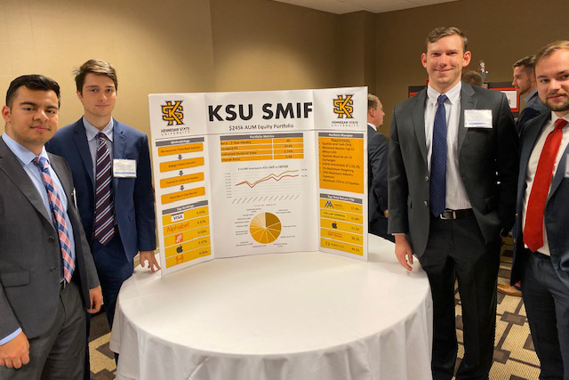 KSU SMIF Students at Kaplan Poster Session