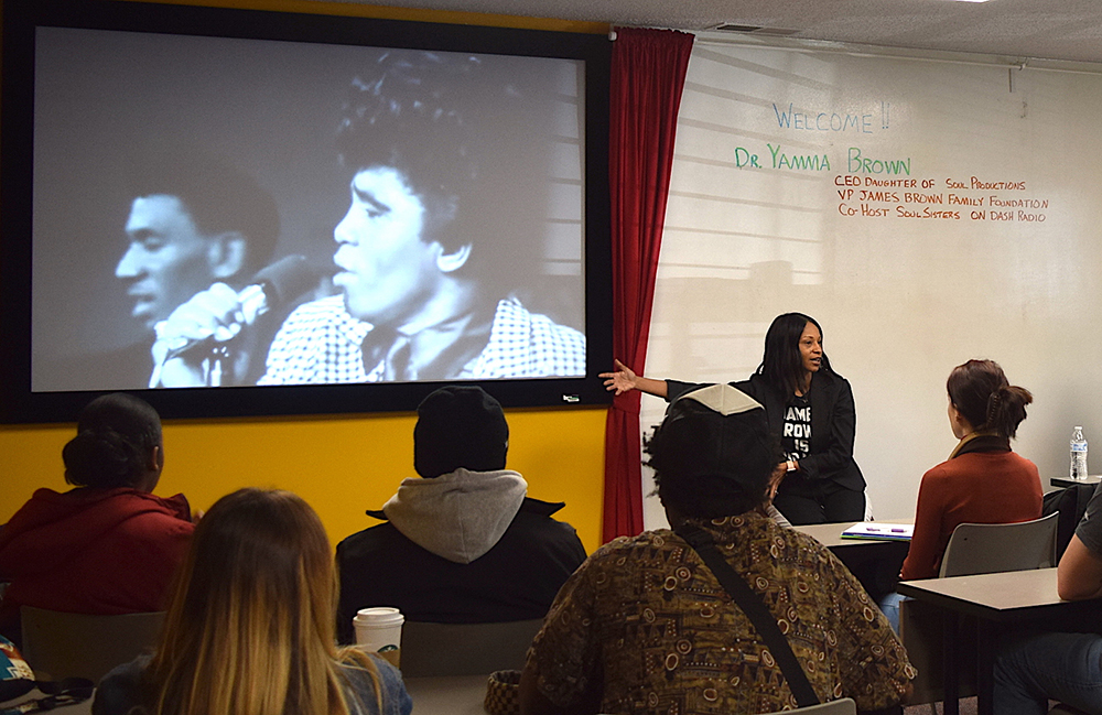 Dr. Yamma Brown with MEBUS students