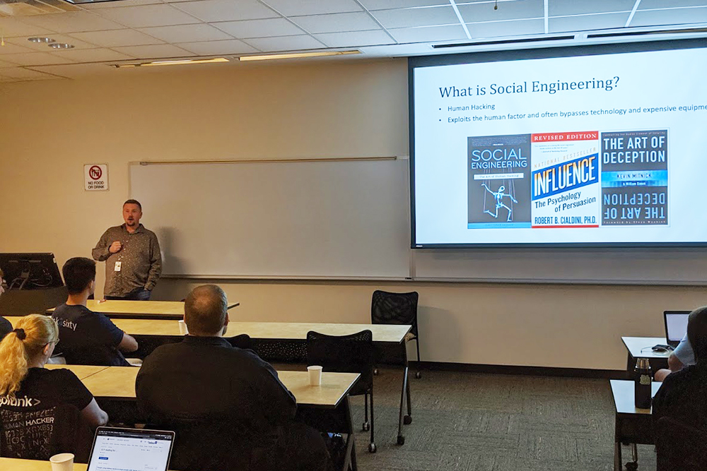 Cybersecurity expert Joe Gray speaks at Symposium on Social Engineering at Kennesaw State University
