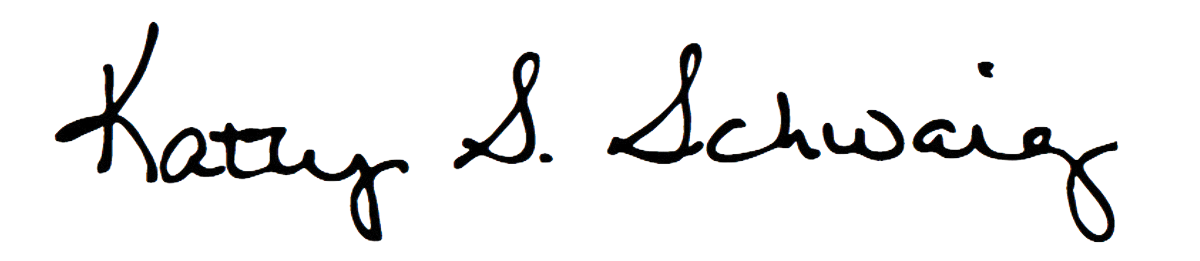 kathy schwaig signature