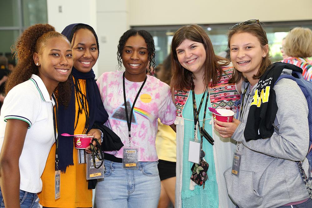  / Group photo of Advanced Majors Program (AMP) students at the Backstage Pass event on August 22, 2019