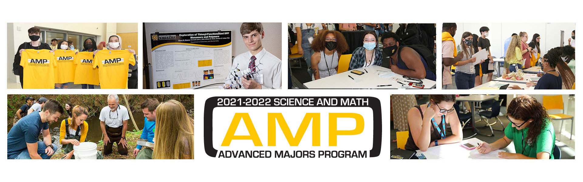 Photo collage of students in the Advanced Majors Program 2021-2022