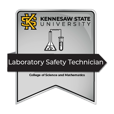 Laboratory Safety Technician badge for the College of Science and Mathematics at Kennesaw State University