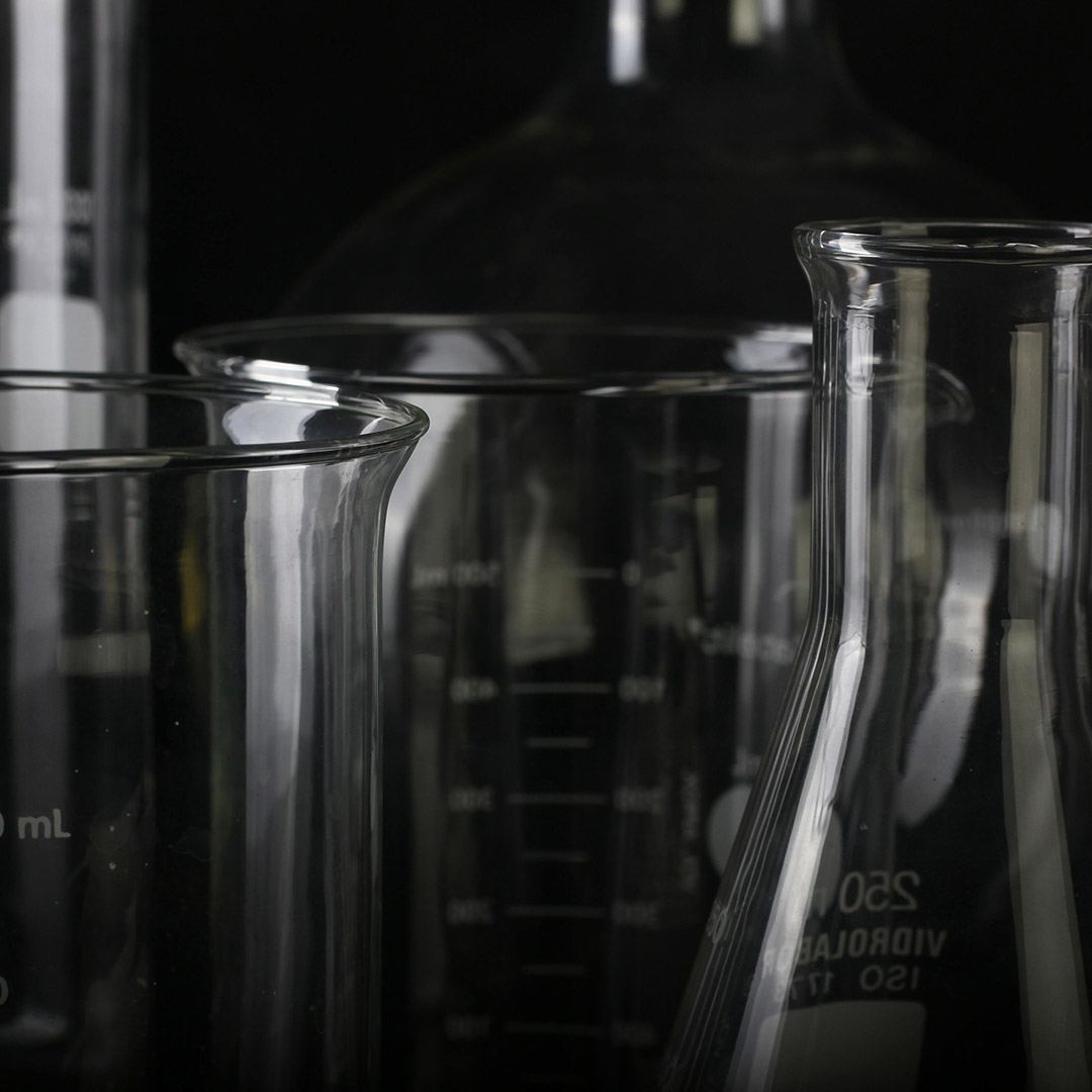 close up of chemistry tools of measurement