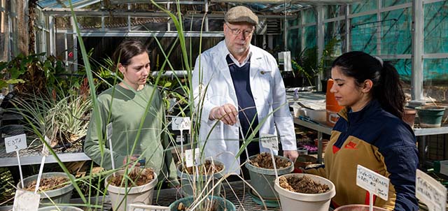 Graduate Students in green house