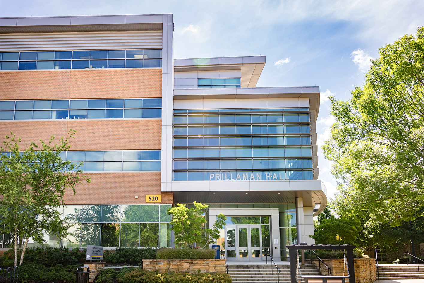 Ksu's Prillaman Hall Wellstar building exterior during the day with trees