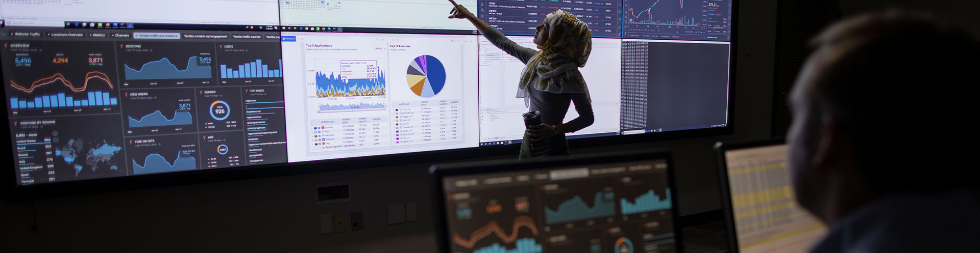 Student looking at computer
