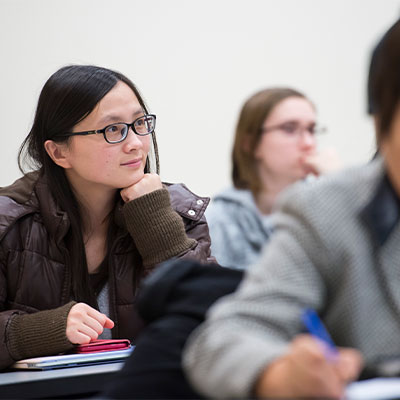 Student is focusing