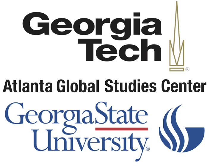 Georgia Tech logo, Atlanta Global Studies Center, and Georgia State University Logo