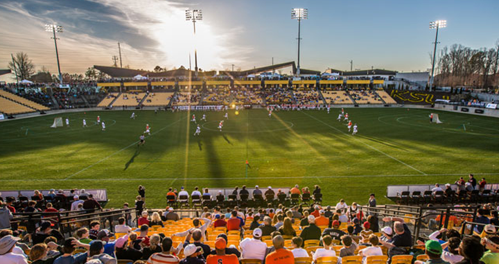 Aerial view of KSU's fifth third stadium is available for concerts, festivals, and sporting events.