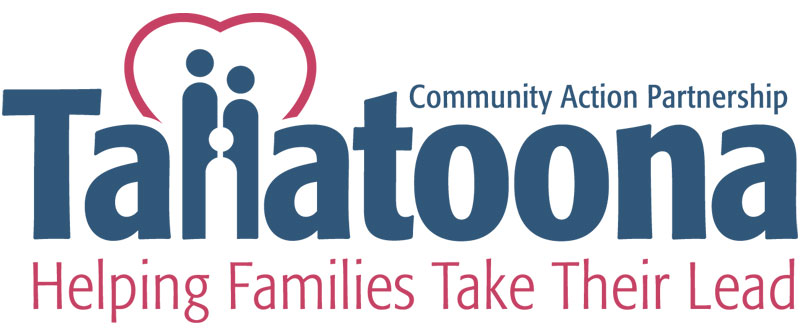 Tallatoona Logo, community action partnership. Helping familys take their lead