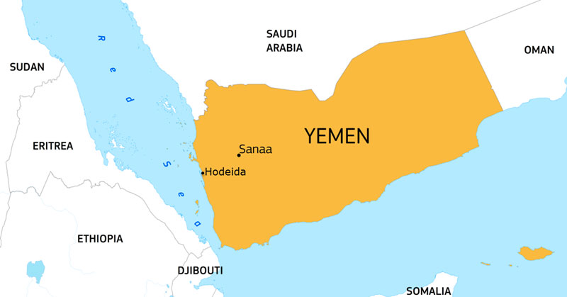 Map of Yemen Humanitarian Aid and Development in Yemen