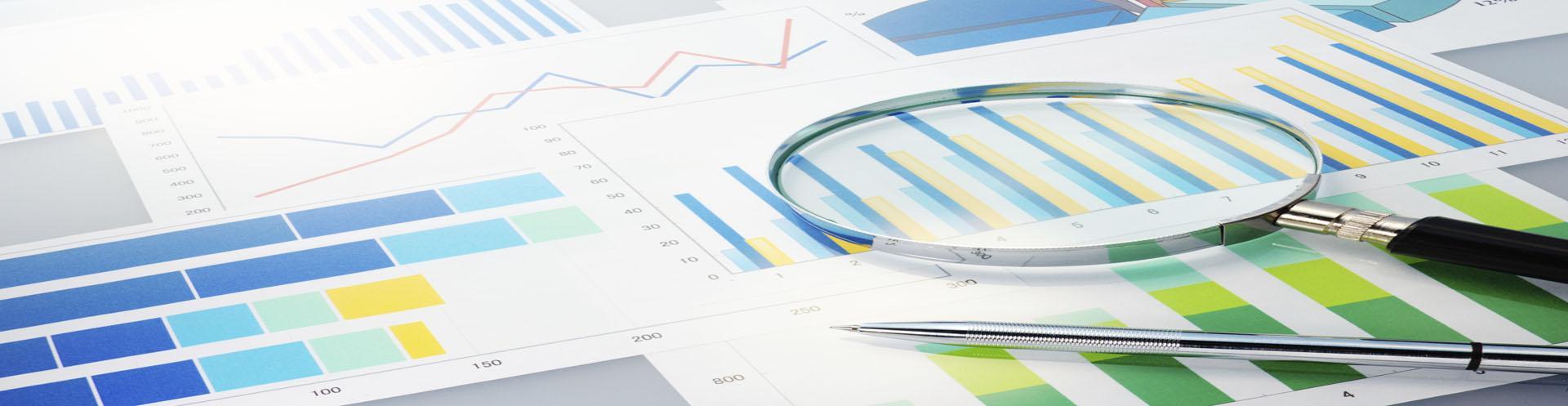 Data tables and graphs. 