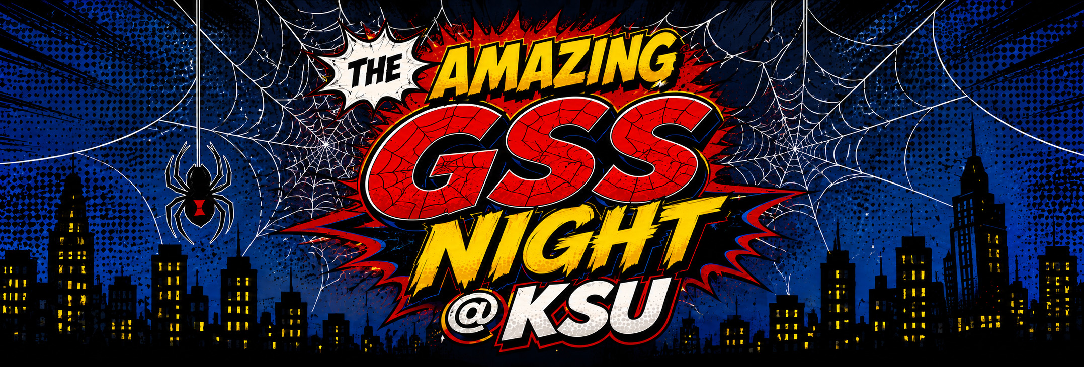 the Amazing GSS night @KSU with spiderman theme web and spider