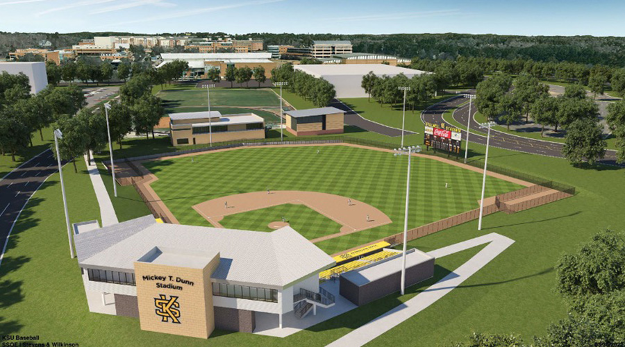 Reconstructed baseball stadium rendering