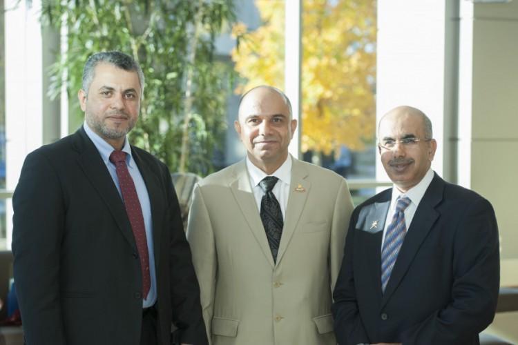  / From left to right: Salahaddin Al-Saadi, Deputy Director of International Cooperation Office at Sultan Qaboos University; Mohamed Al Shidhani with Sultan Qaboos Center for Islamic Culture; and Dr. Hilal Ali Al-Sabti, Head of Cardiothoracic Surgery Division at Sultan Qaboos University.