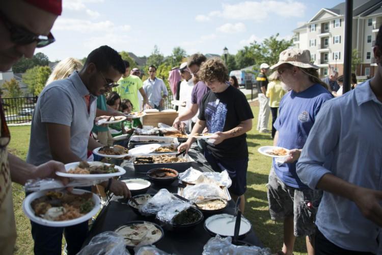  / Arabic food tasting. The food was provided by Mediterranean Grill.