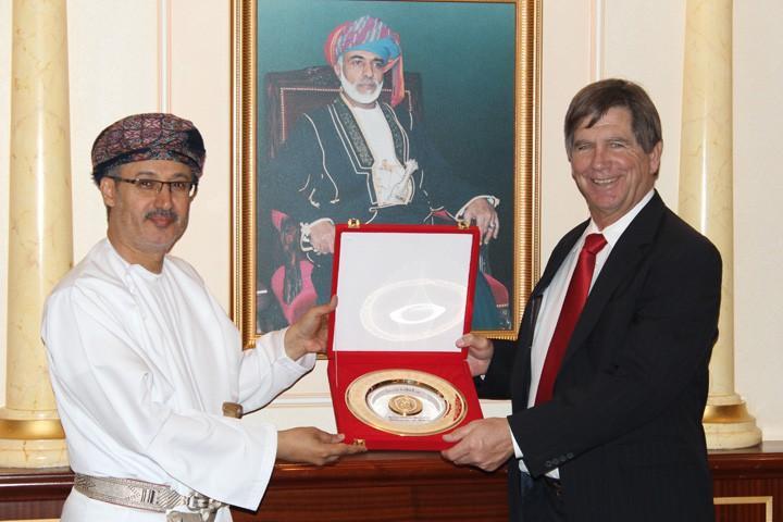  / Dr. Amer Ali Al Rawas, Deputy Vice-Chancellor, Sultan Qaboos University, with KSU President Daniel Papp