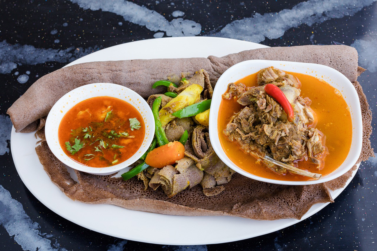 plate of african cuisine