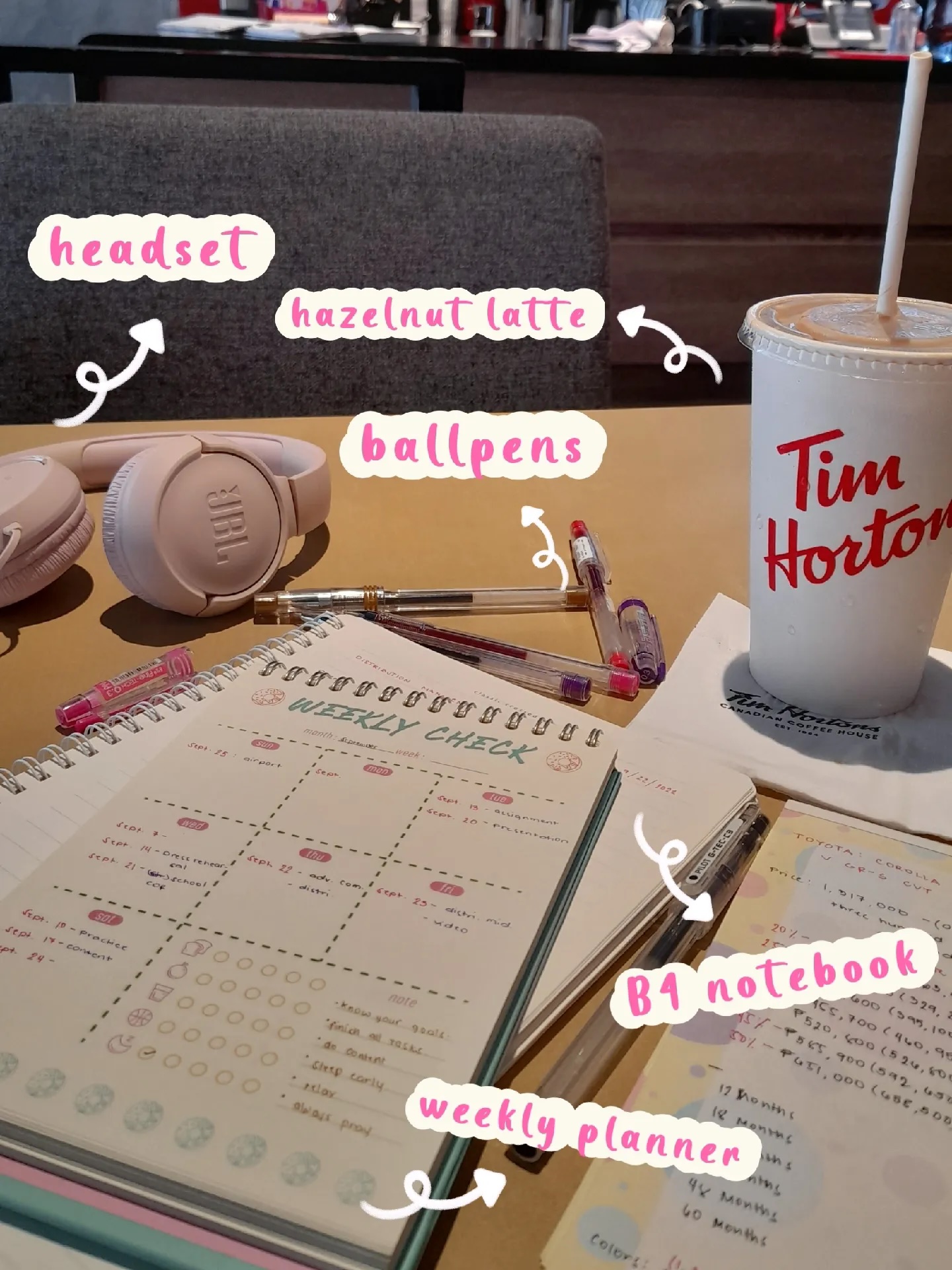 Coffee and studying