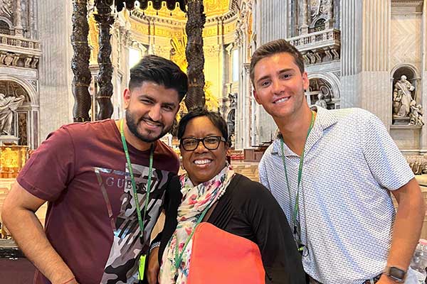 photo of KSU students at St. Peter's Basilica