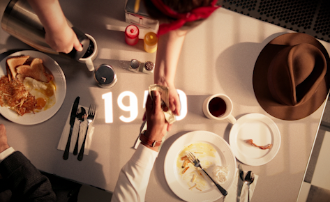 1900s example of paying cash for food at diner