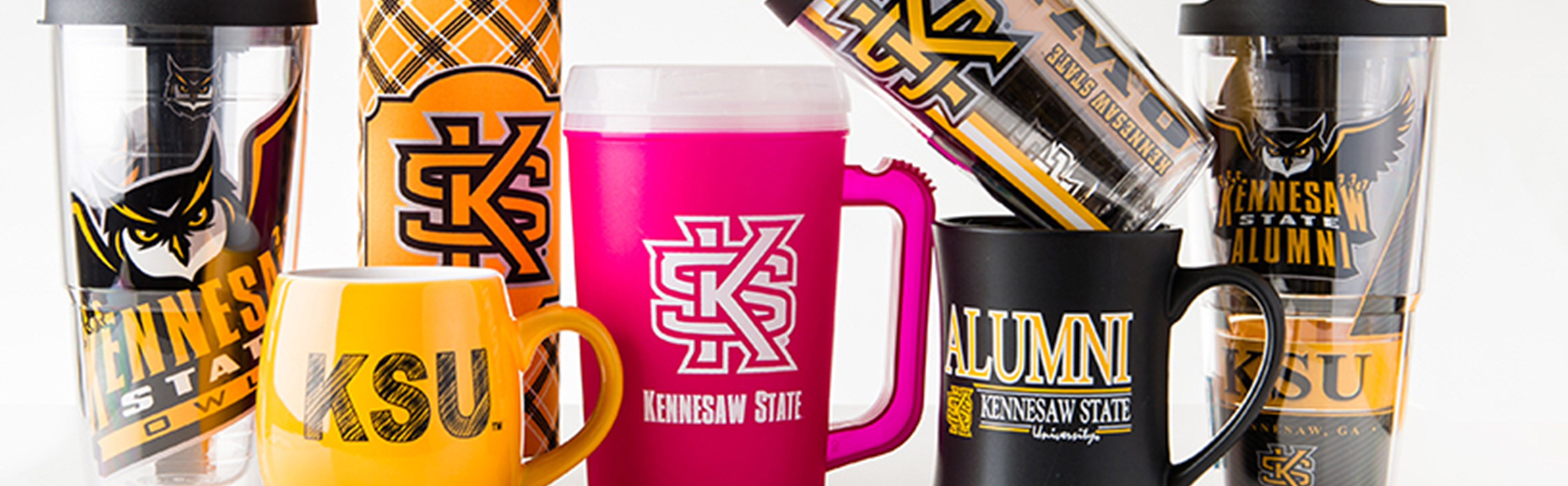 ksu students wearing merch smiling