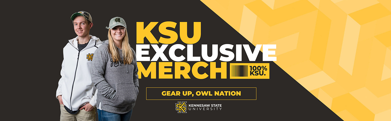 ksu students wearing merch smiling