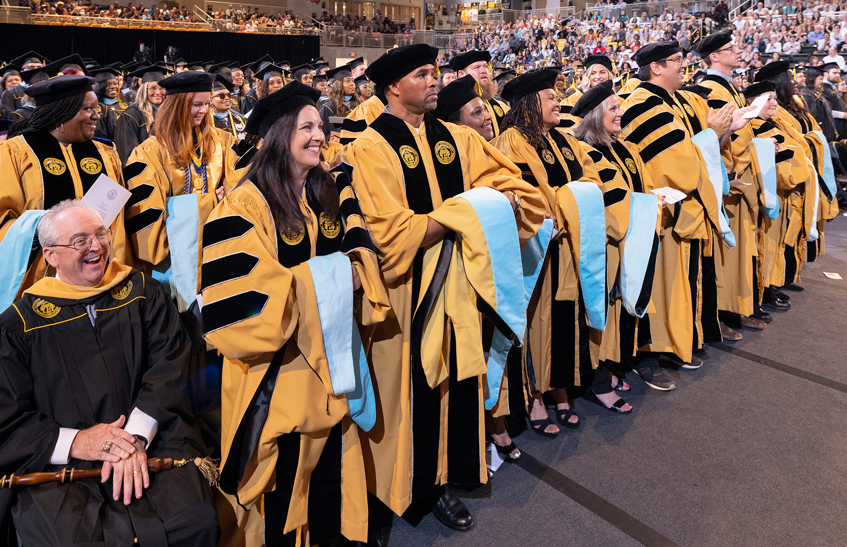 Ph.D. candidates at commencement