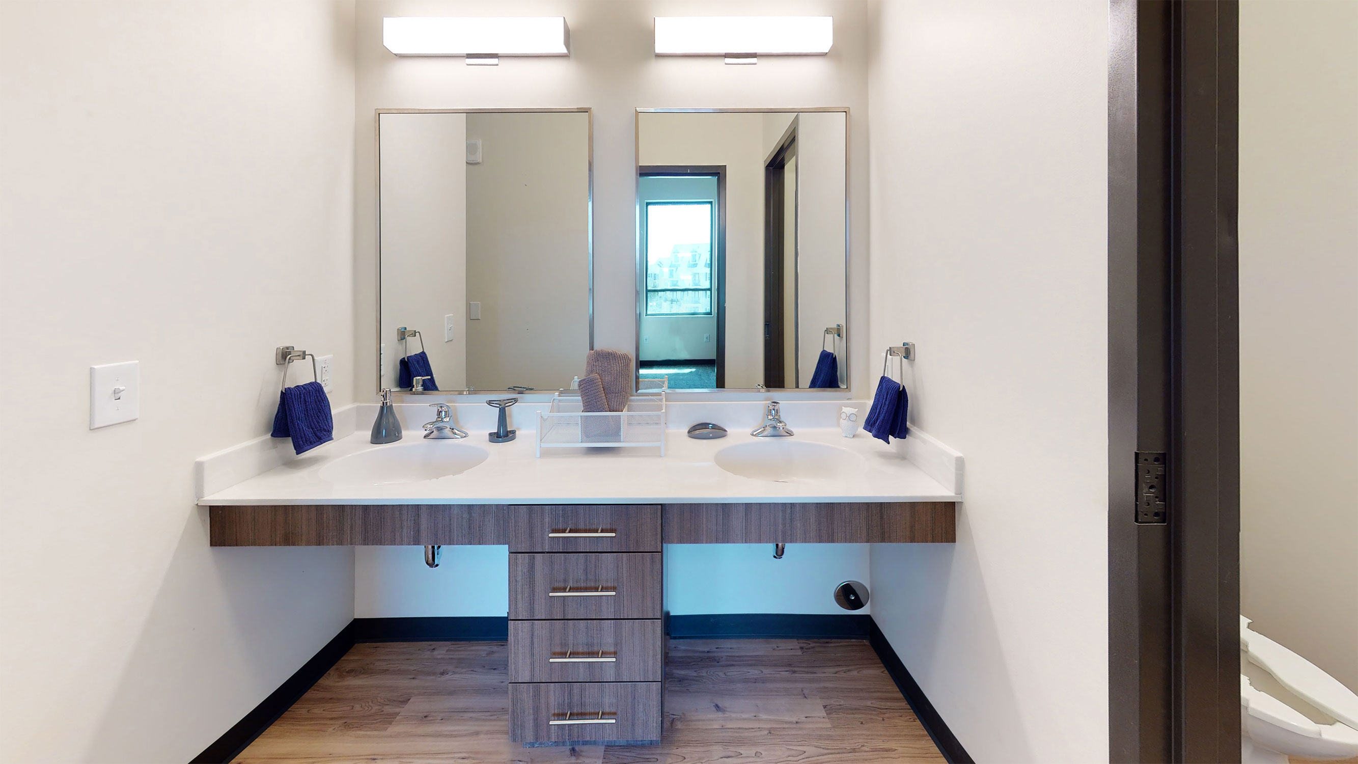  / Dual-vanity sink area