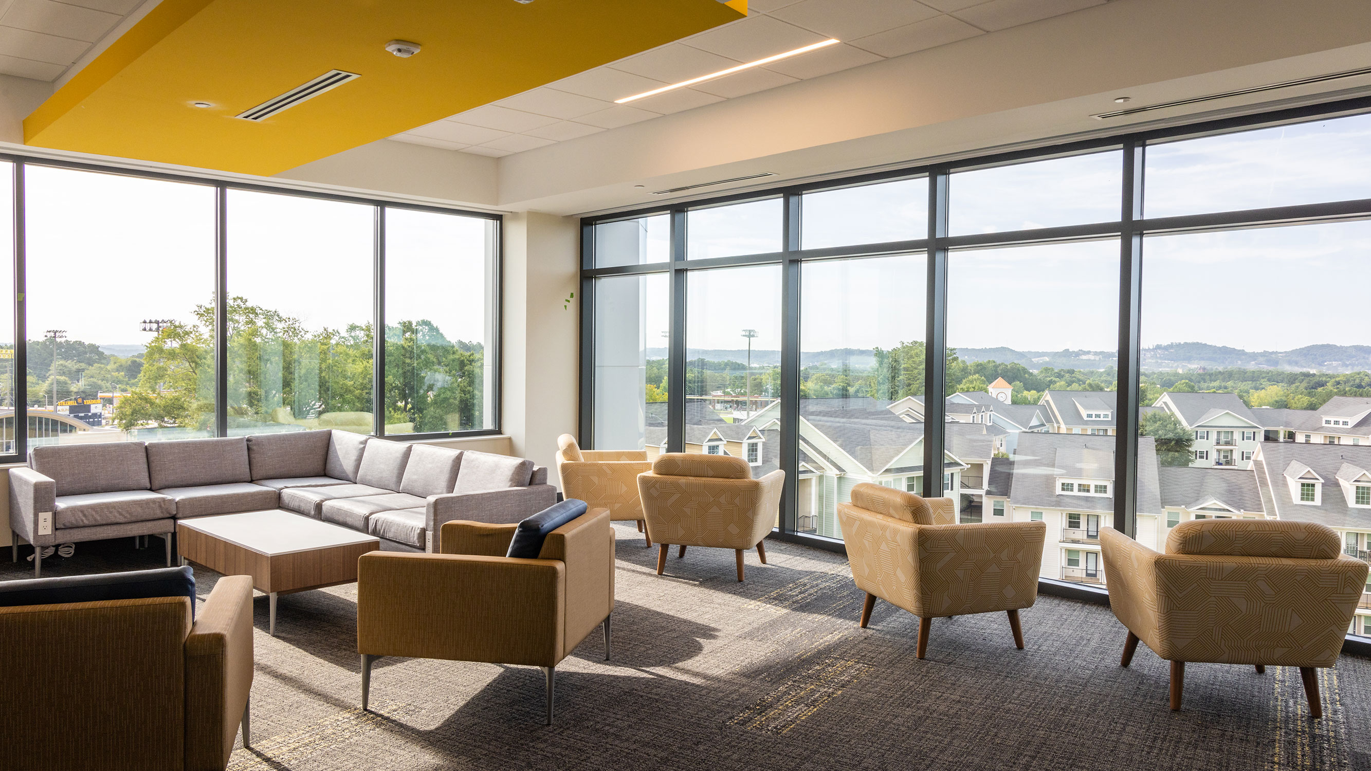  / Community lounge area overlooking campus
