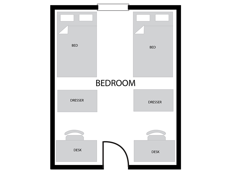 Double bedroom floor plan