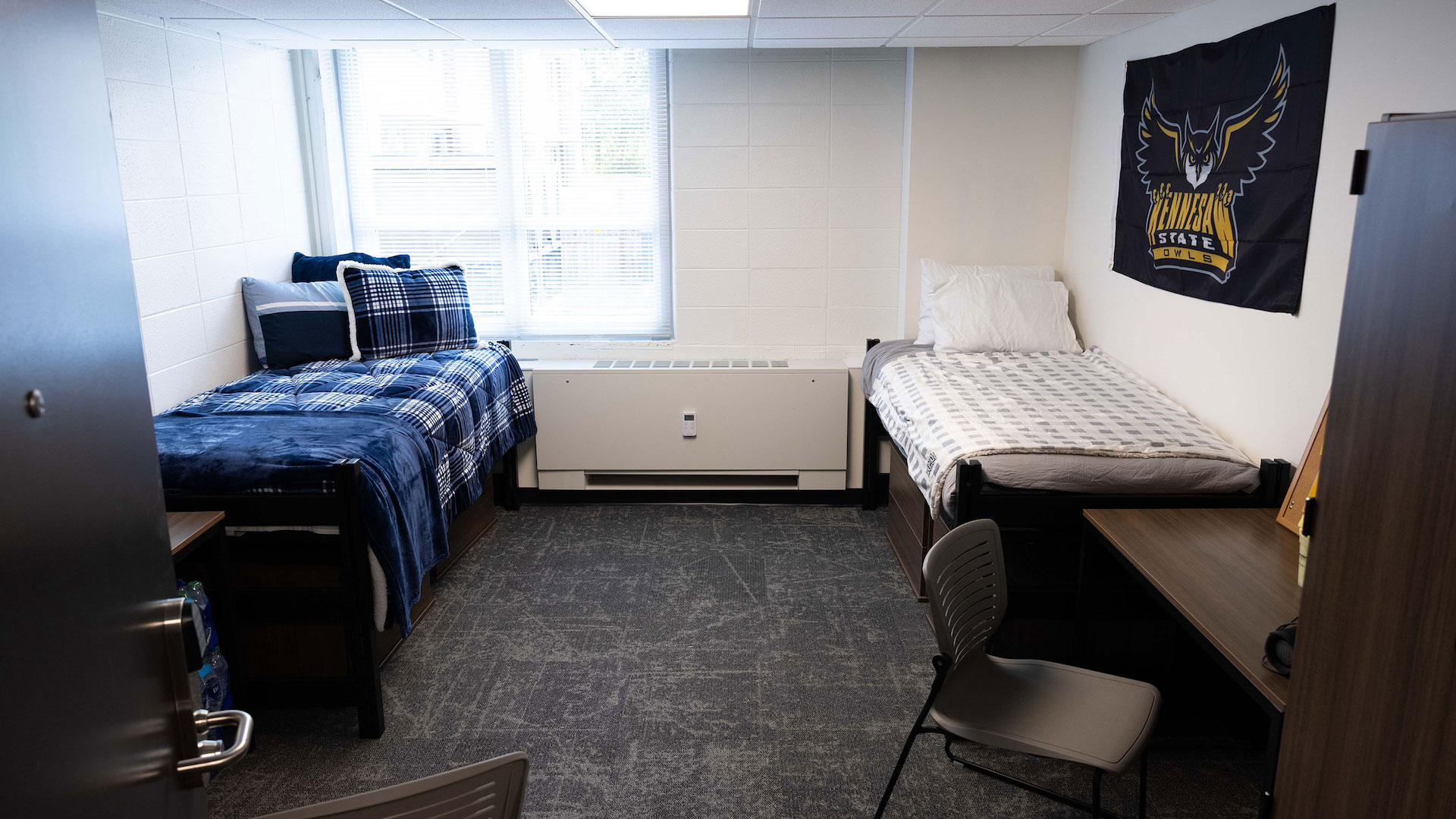 Fully furnished bedroom in Howell Hall