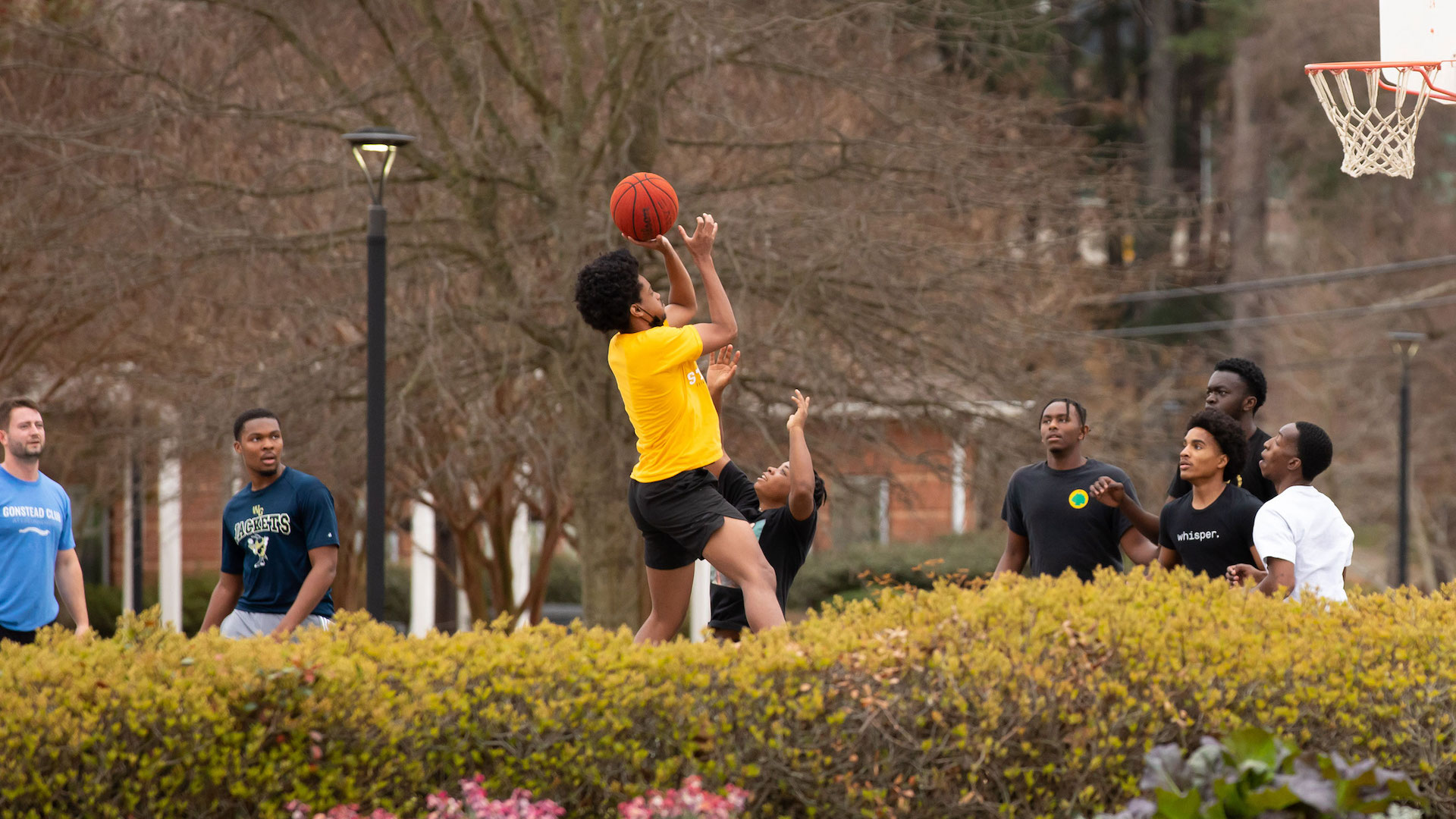 Marietta residents playing basketball