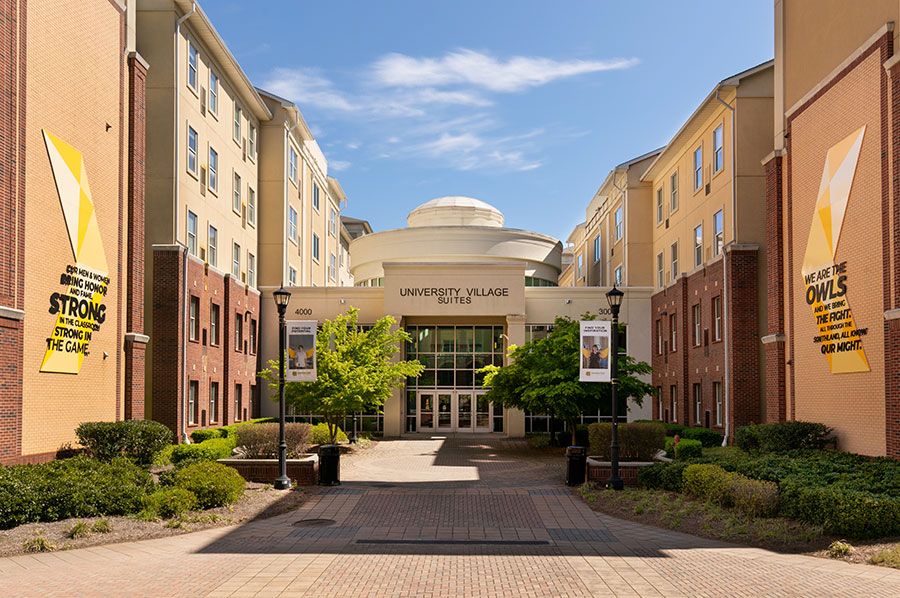 Exterior of University Village Suites