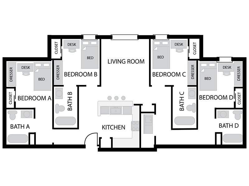 4 bedroom floor plan