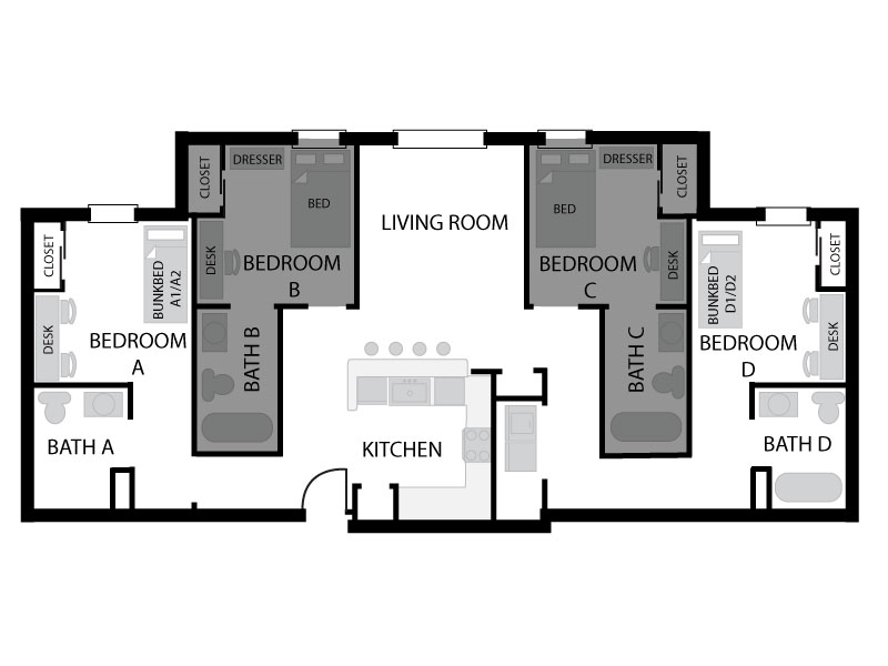 Double floor plan