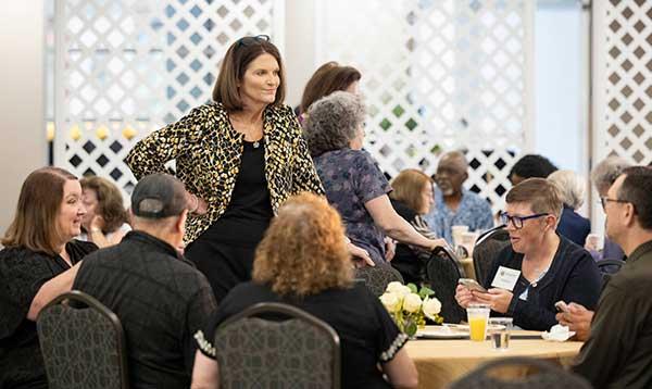  / kathy schwaig talking to guests