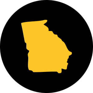 state of georgia icon black and gold