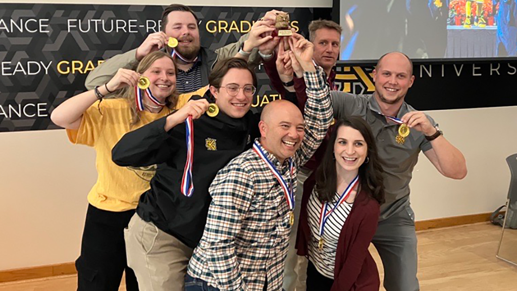picture of Marietta first place Trivia winners 