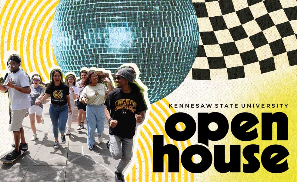 kennesaw state university students at an open house event